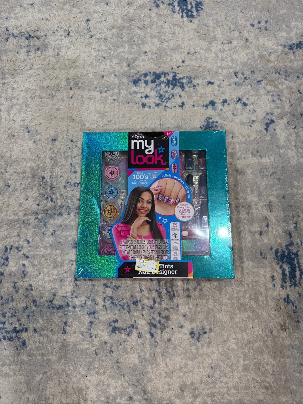 My Look Nail Art Kit - Teal Holographic Box